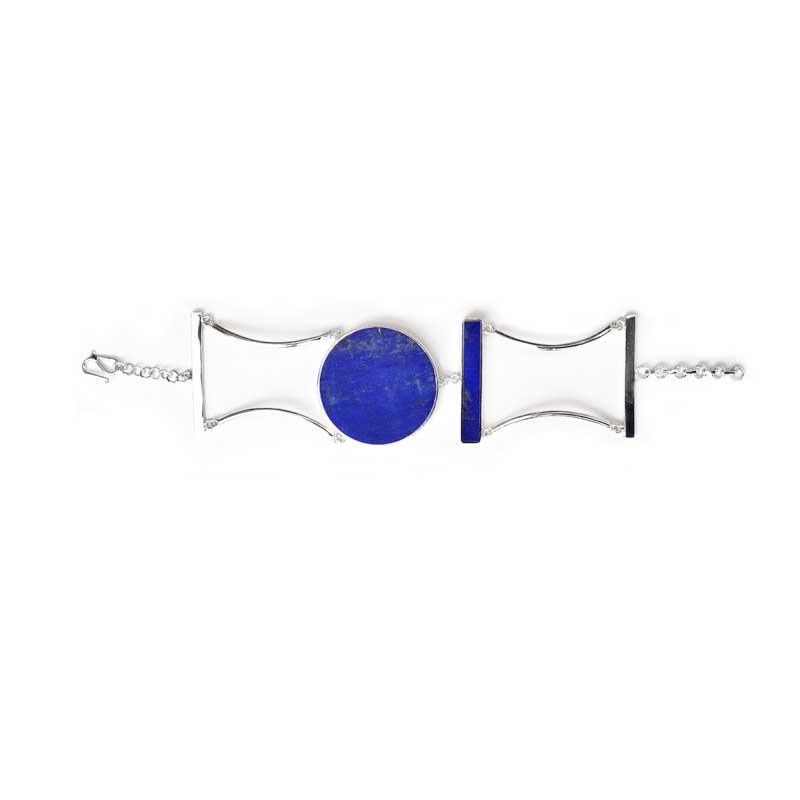 47899 Aaron Toadlena Large Oval Lapis Lazuli & Ornate Sterling Silver  Stamped Cuff Bracelet - Castle Gap Jewelry