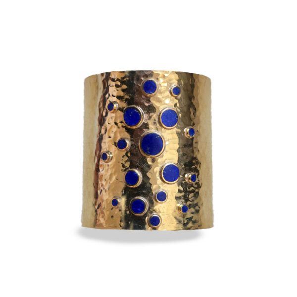 handmade lapis lazuli statement cuff